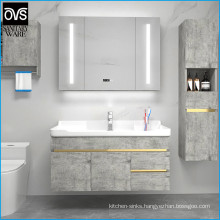Simple Design Plywood Vanity Cabinets Wall Mounted Mirrored Bathroom Vanity Cabinets